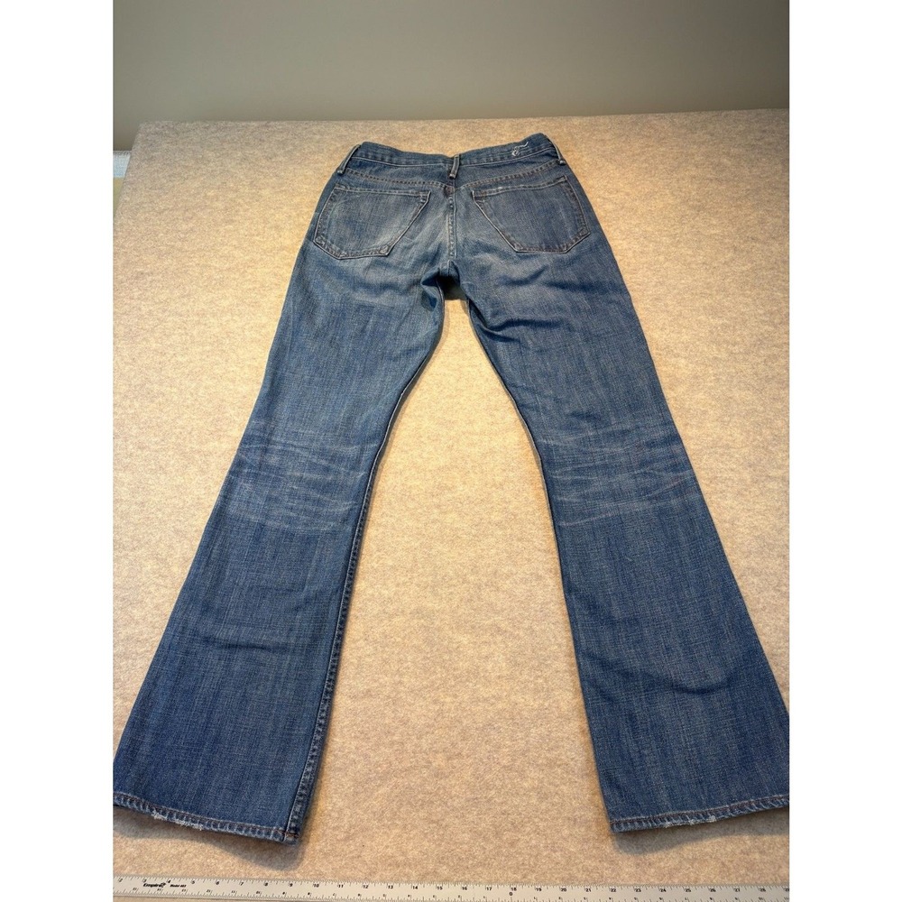 Earnest Sewn Jeans Size 30 Dark Wash Bootcut Zip Fly Copper Rivets
